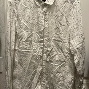 White Patterned Men's Shirt